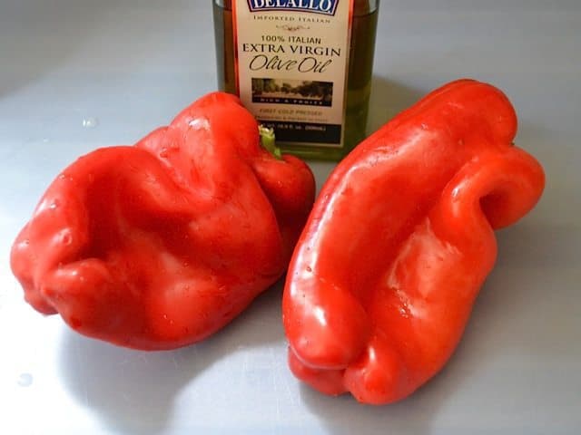 roast red peppers