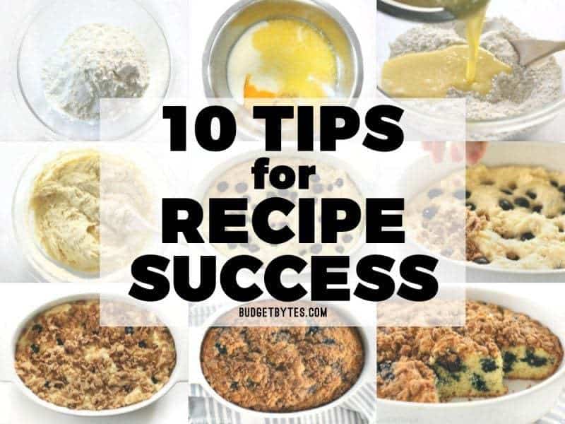 tips recipe success