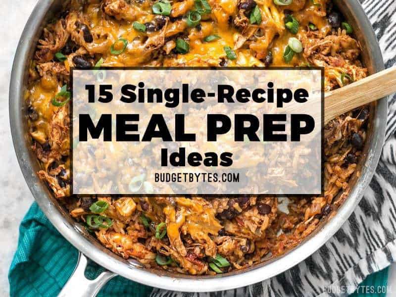 singlerecipe meal prep