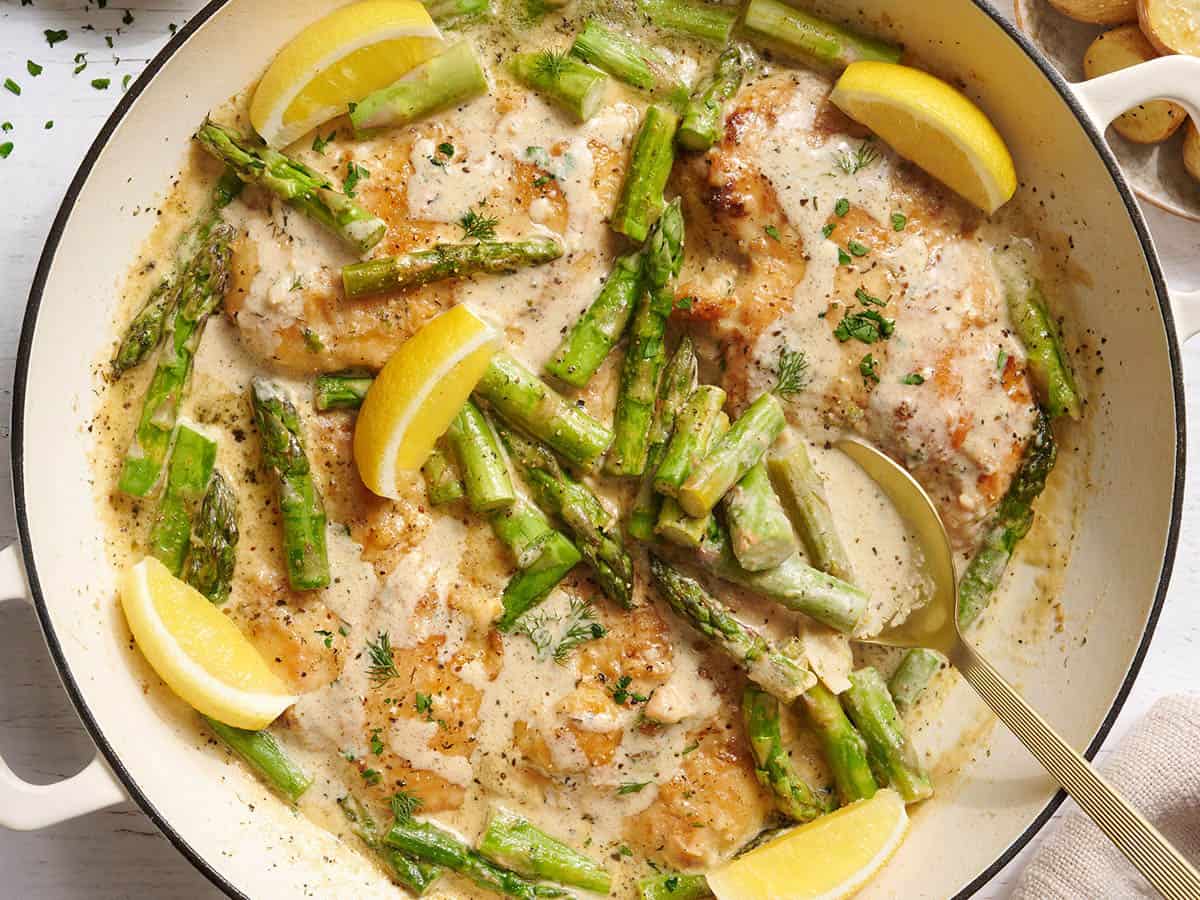 creamy asparagus chicken