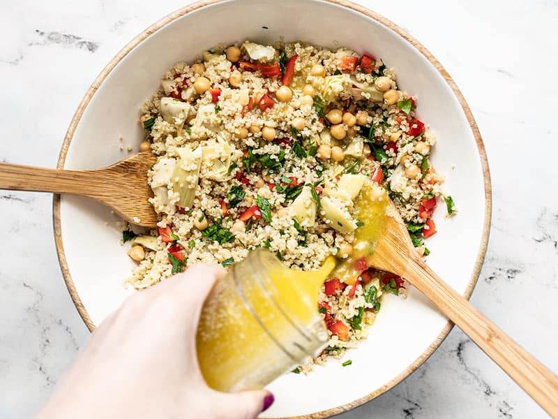 lemony artichoke quinoa