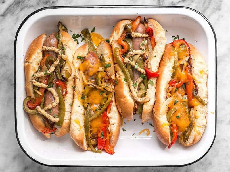 roasted bratwurst peppers