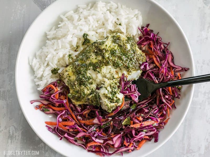 baked chimichurri fish