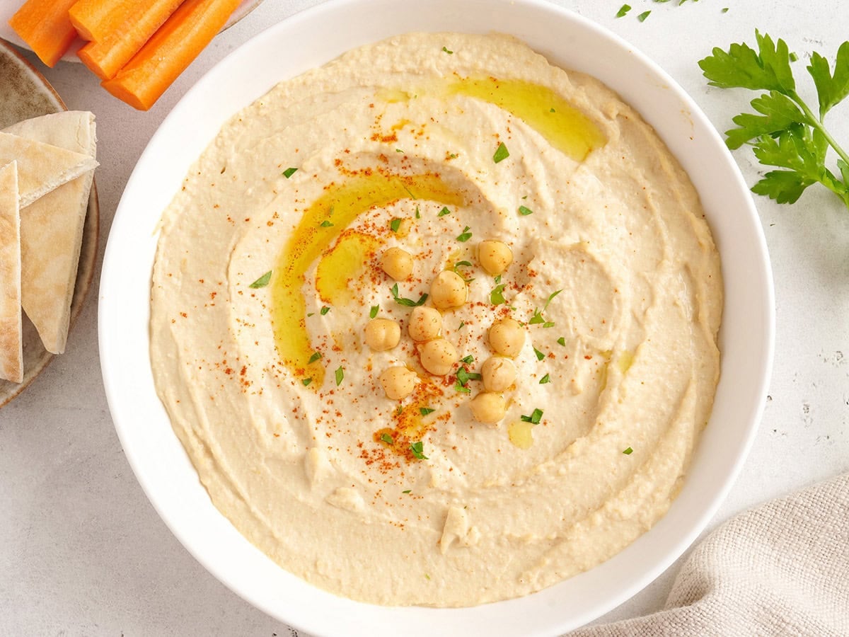 homemade hummus