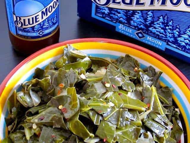 beer braised collard