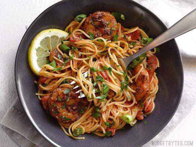 blackened shrimp pasta