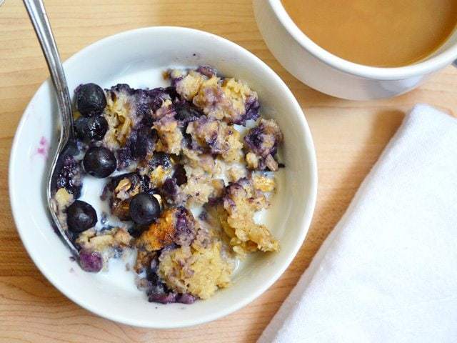 blueberry banana baked