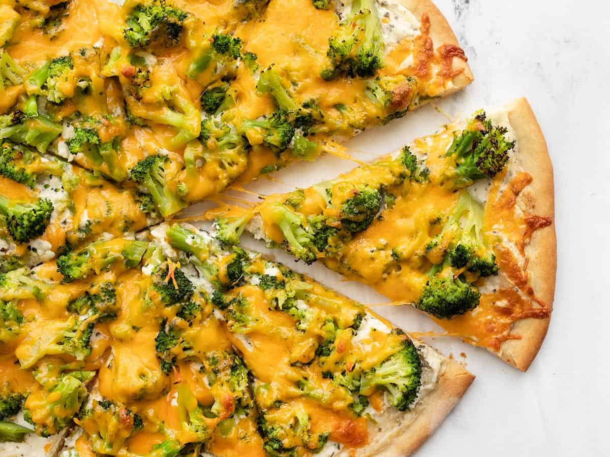 broccoli cheddar pizza