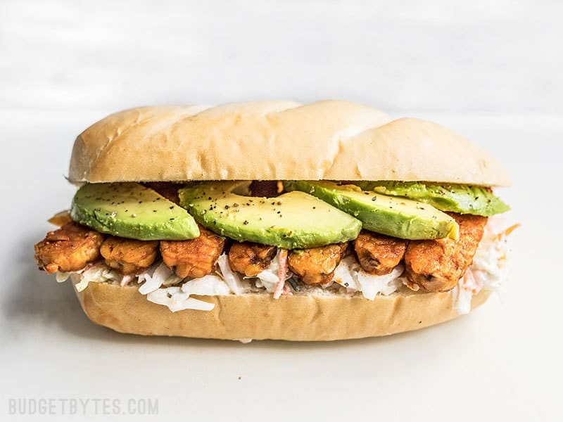 buffalo tempeh sandwiches