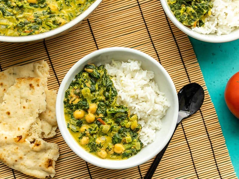 chana saag curry