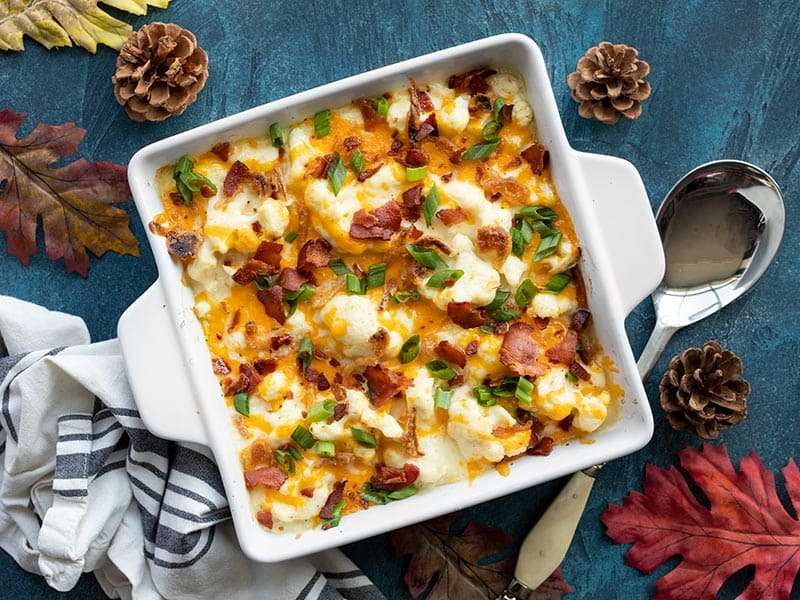 cheesy loaded cauliflower