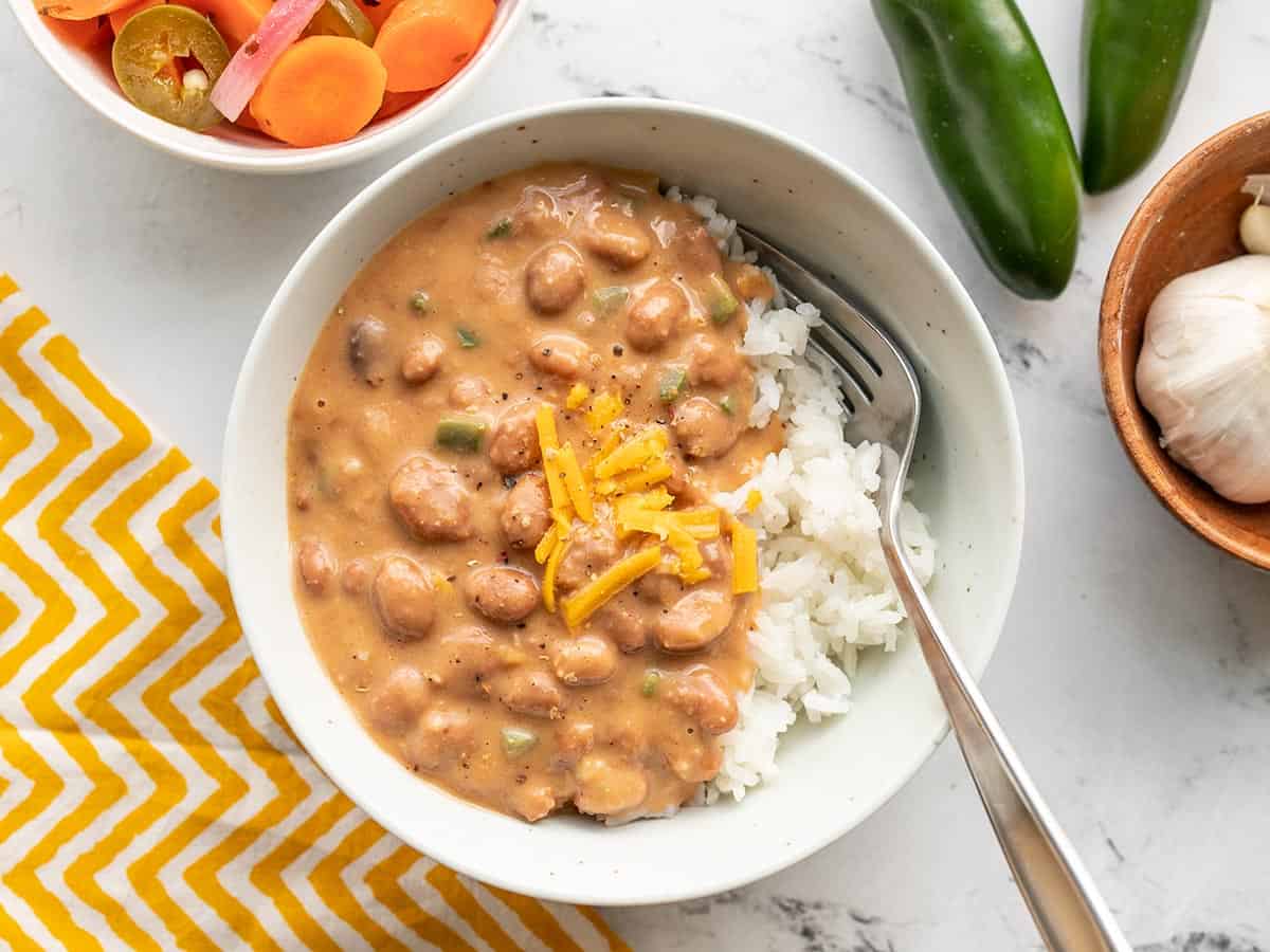 cheesy pinto beans