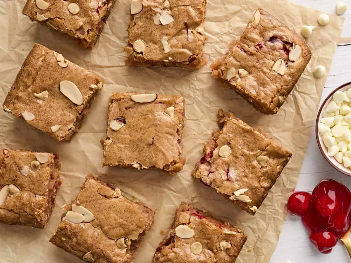 cherry blondies