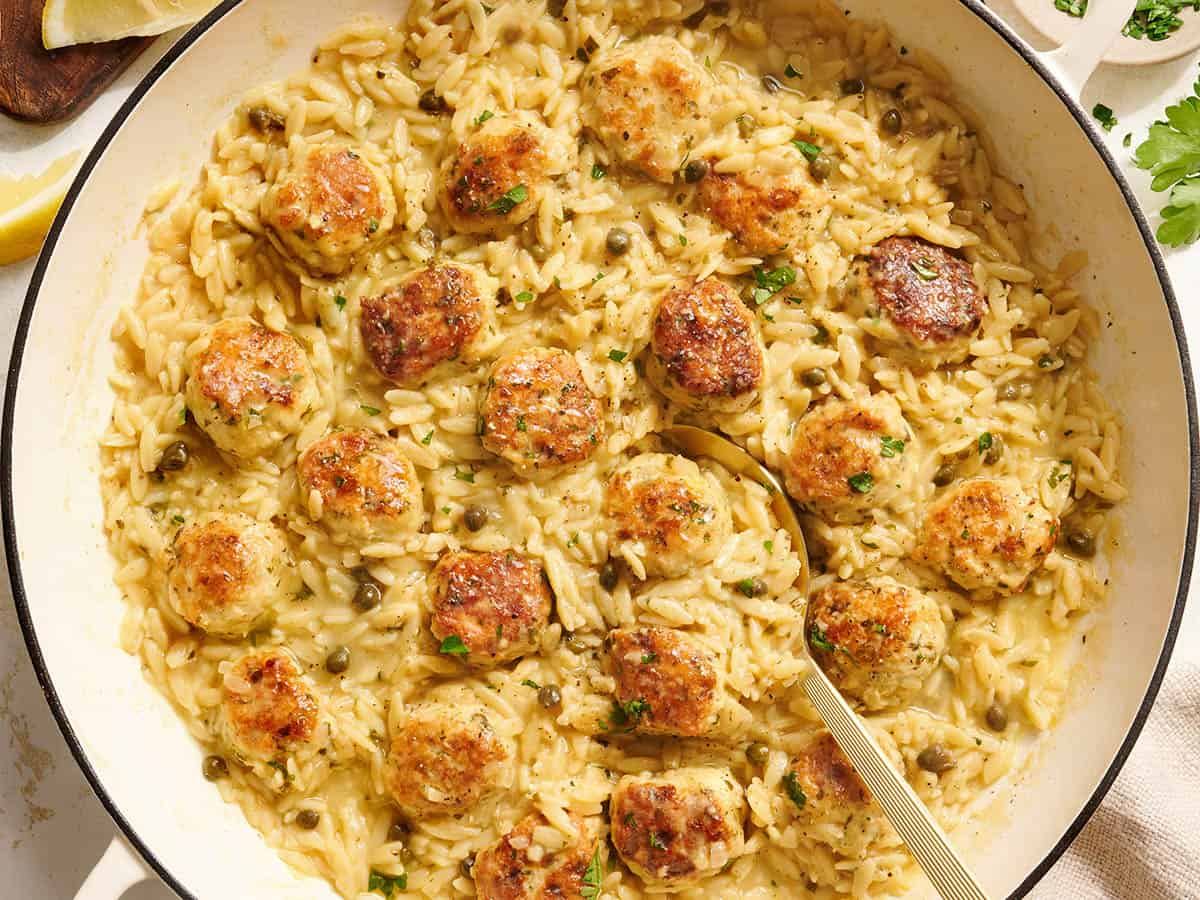 chicken piccata meatballs