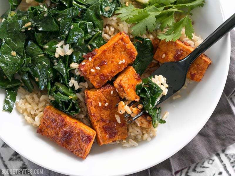 chili garlic tofu