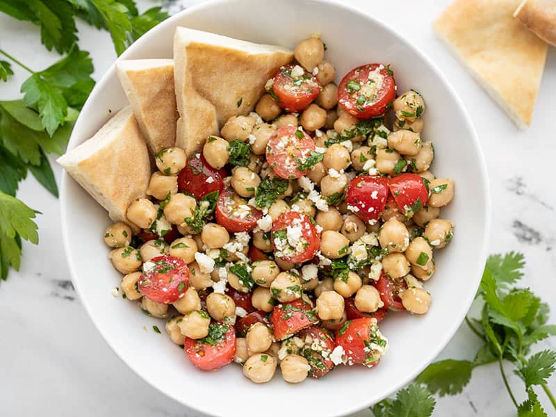 chimichurri chickpea salad