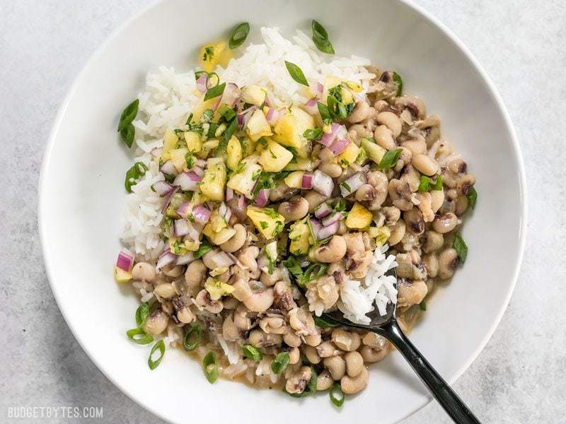 coconut jerk peas