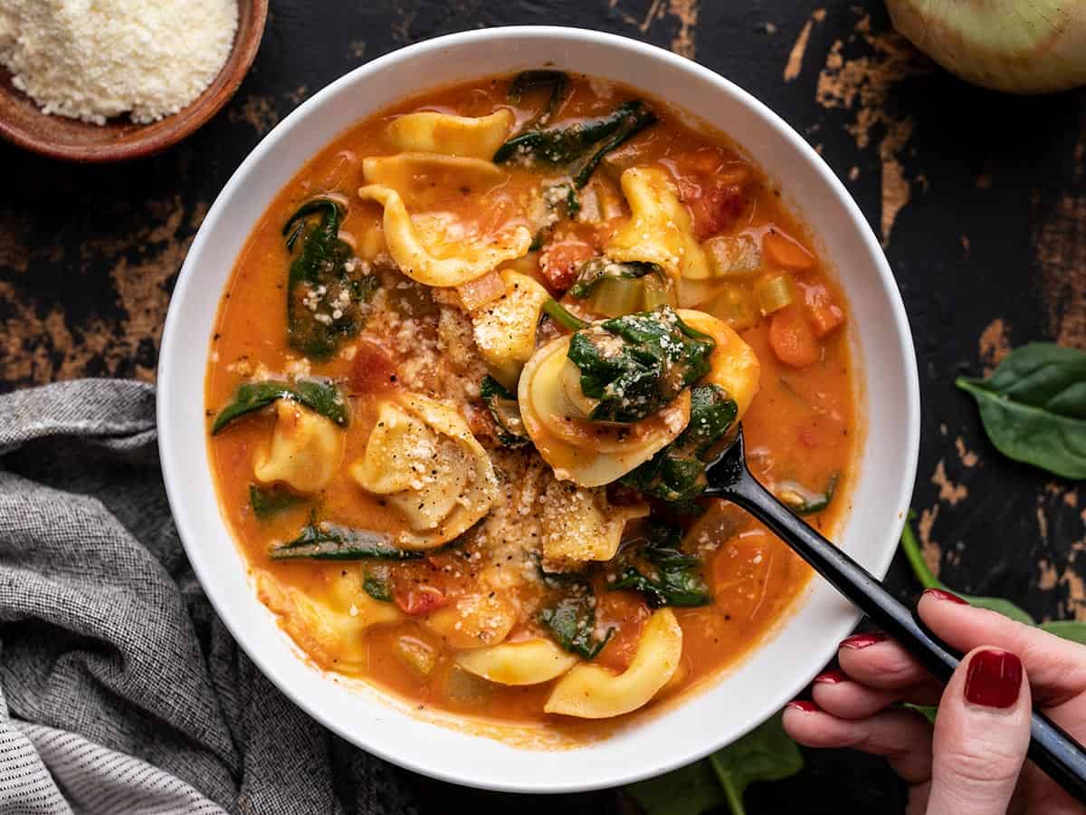 creamy spinach tortellini