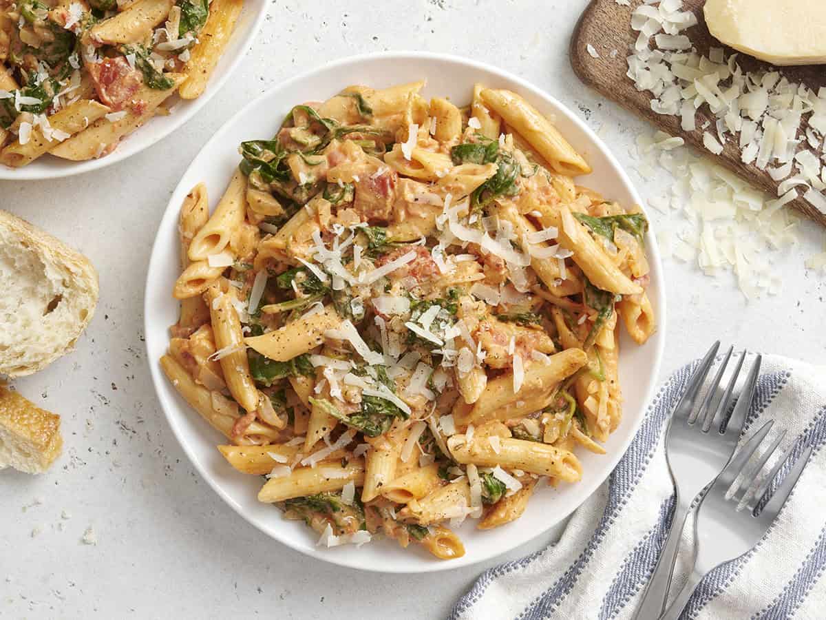 creamy tomato spinach