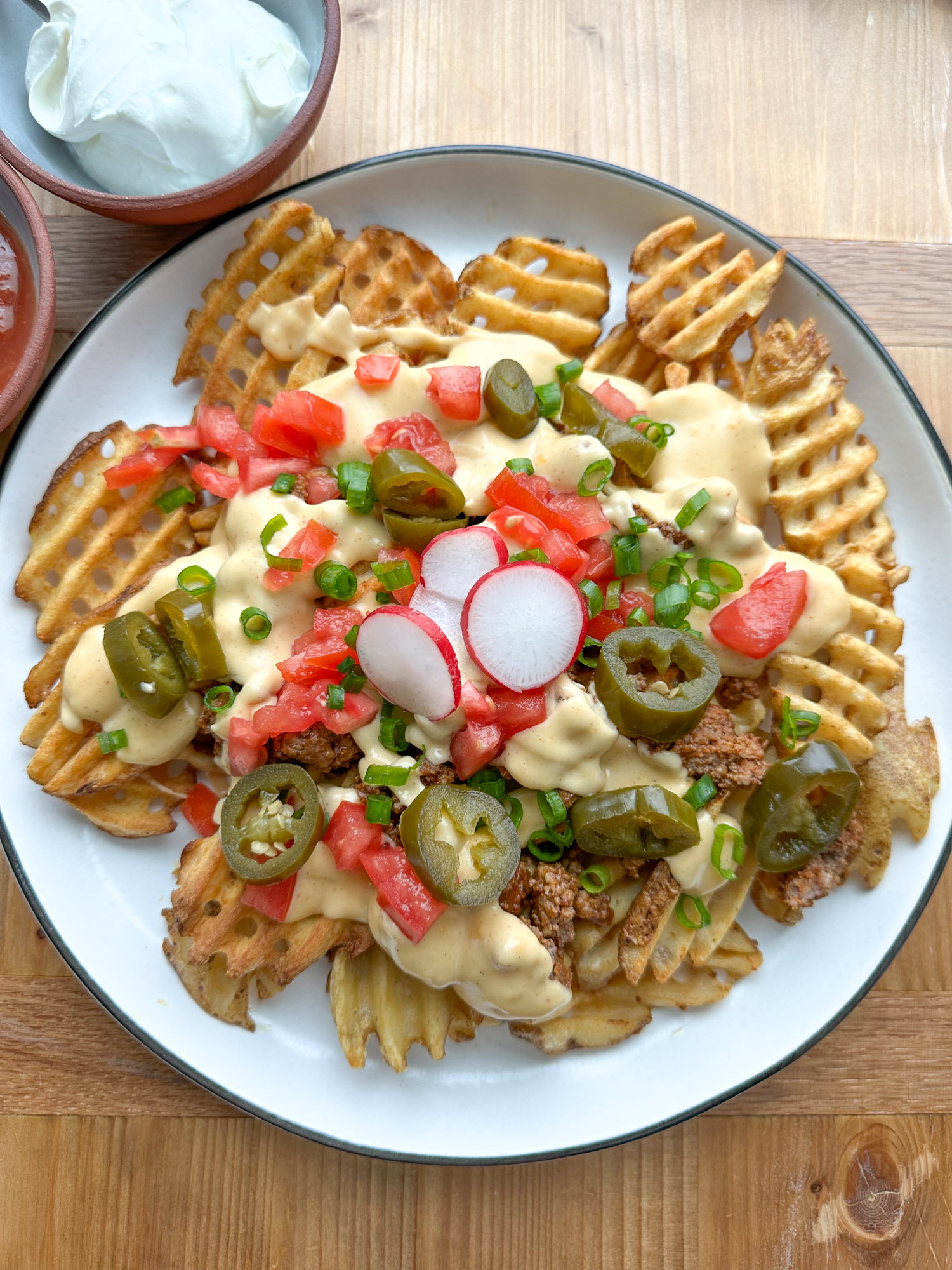 crispy waffle nacho