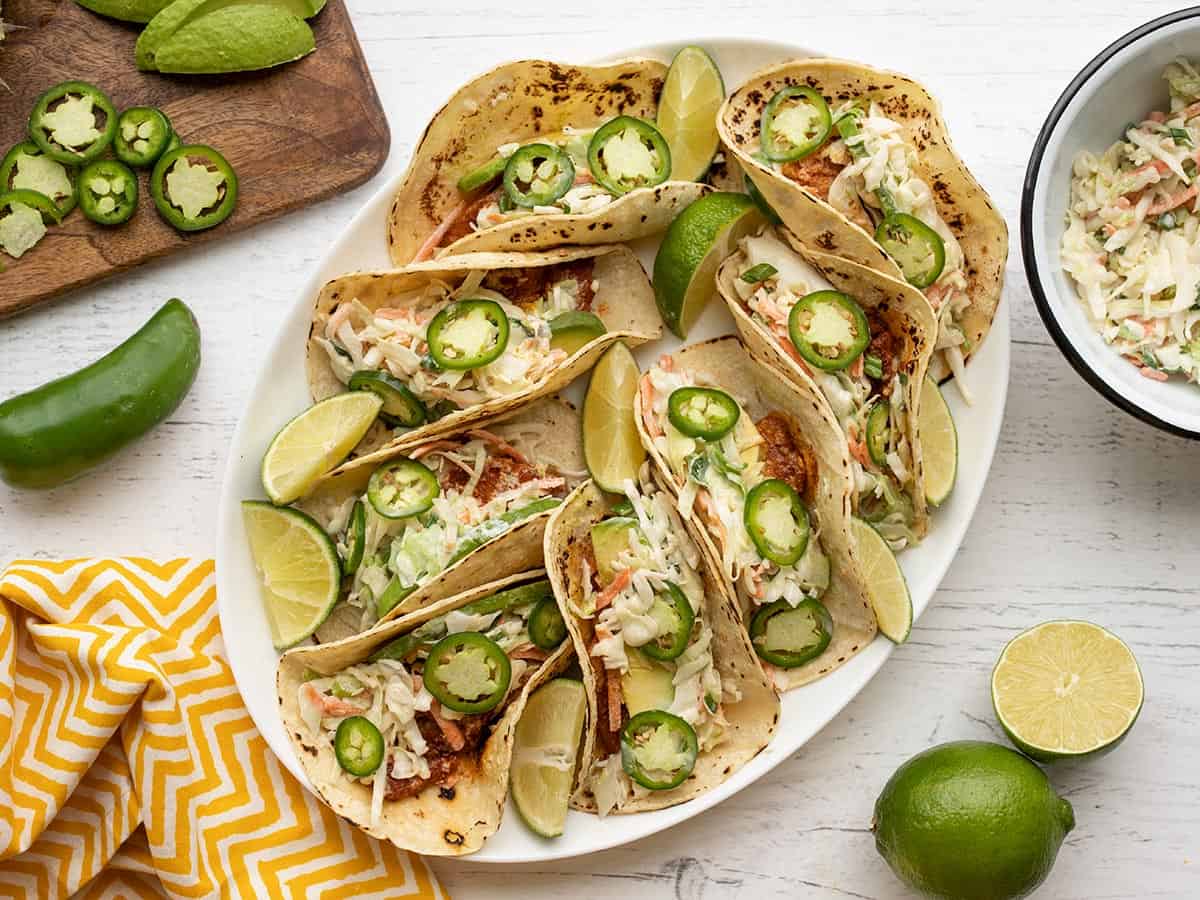 fish tacos slaw