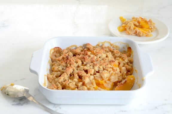 healthier peach crisp