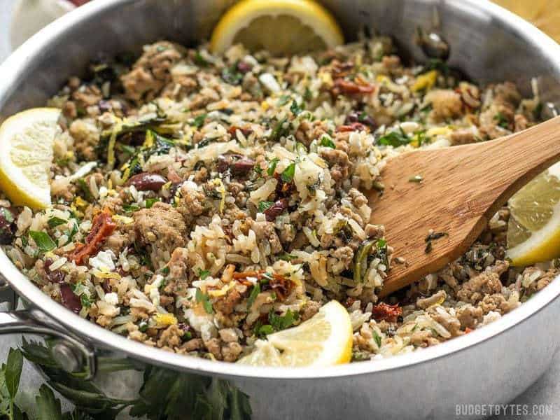 greek turkey rice