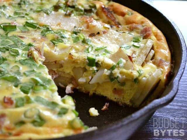 ham potato frittata