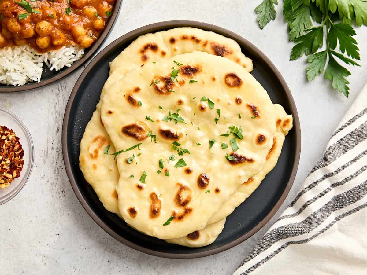 homemade naan bread