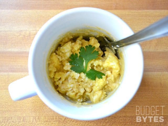 hummus breakfast mug
