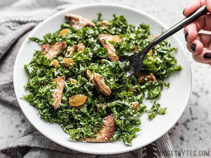 kale salad toasted