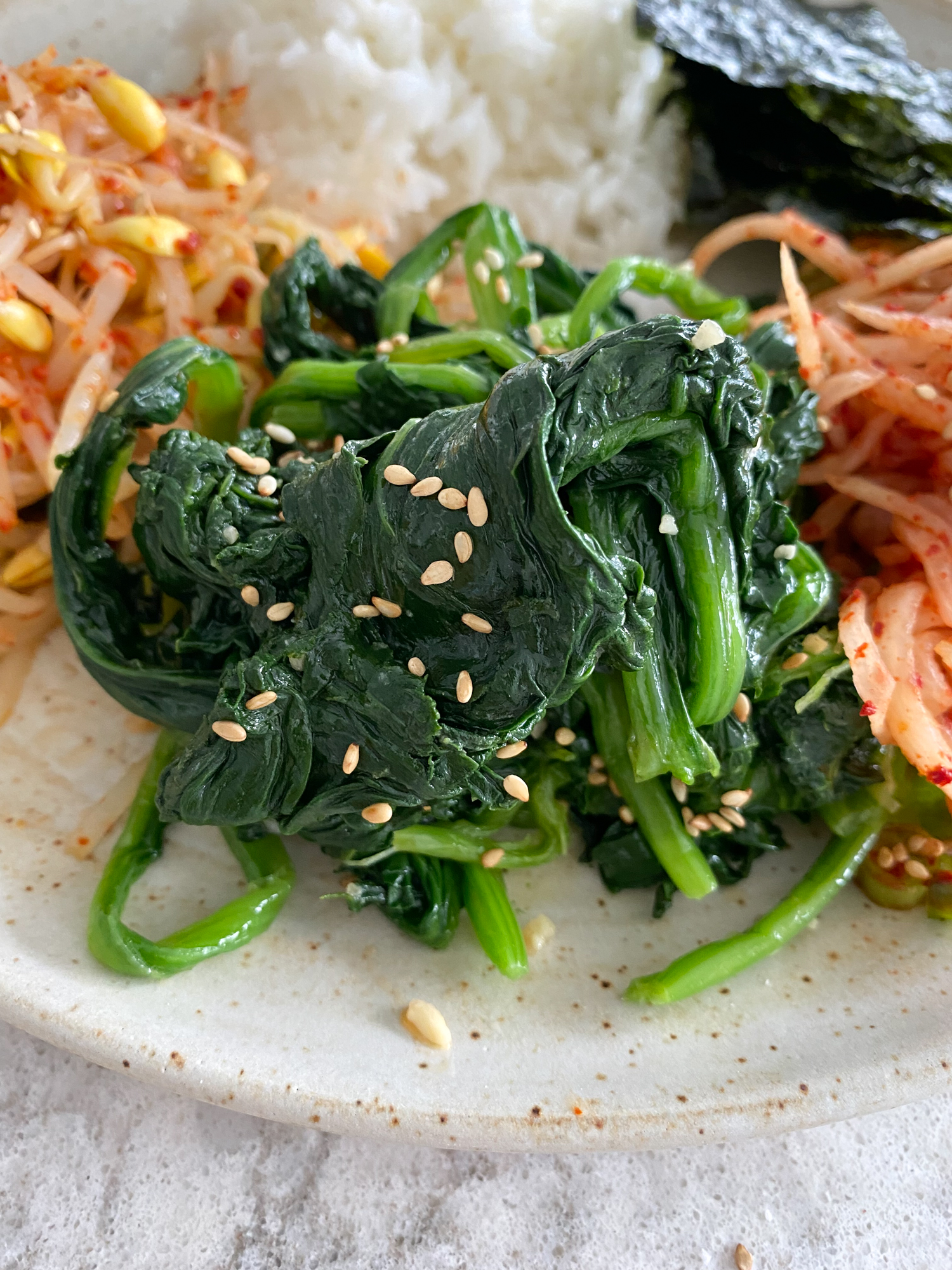 korean marinated spinach