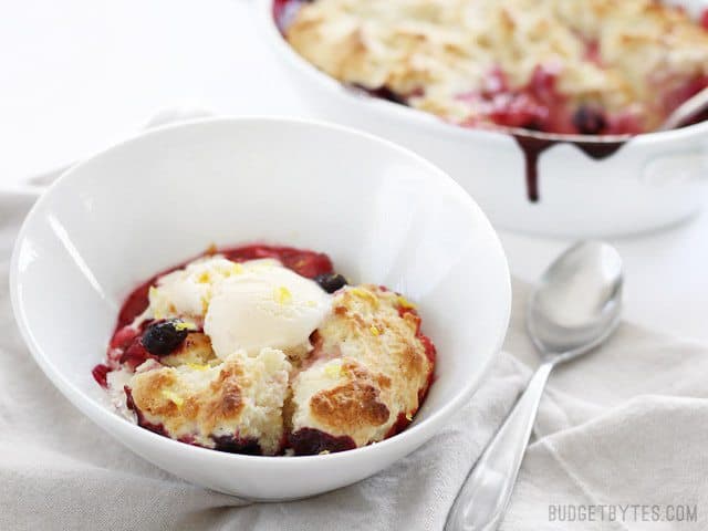 lemon berry cobbler