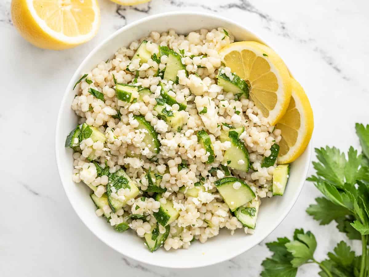 lemony cucumber couscous