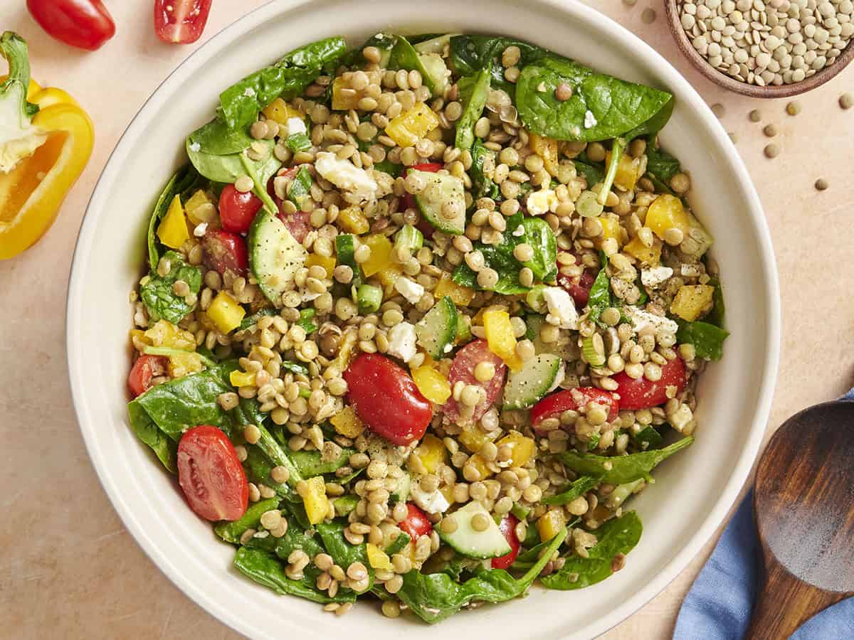 summer lentil salad