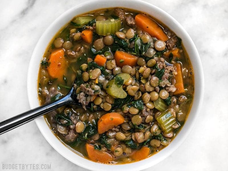 lentil sausage stew