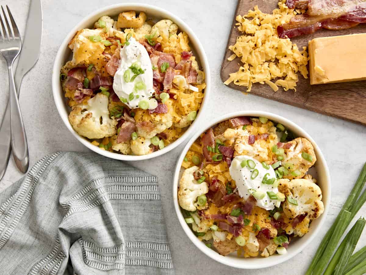 loaded cauliflower bowls