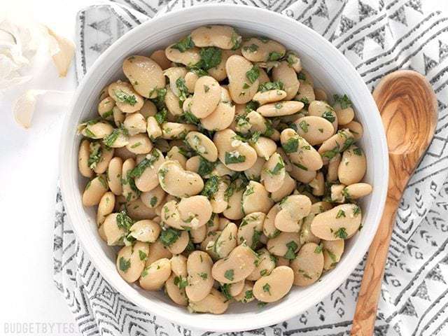 marinated white beans