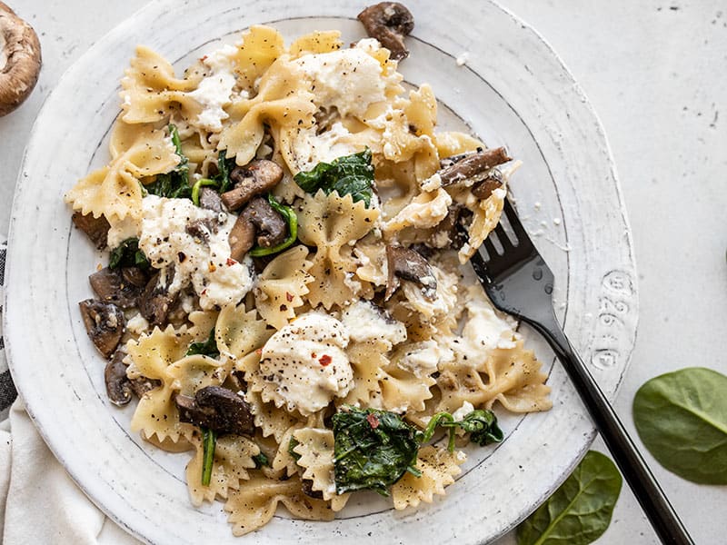 mushroom spinach pasta