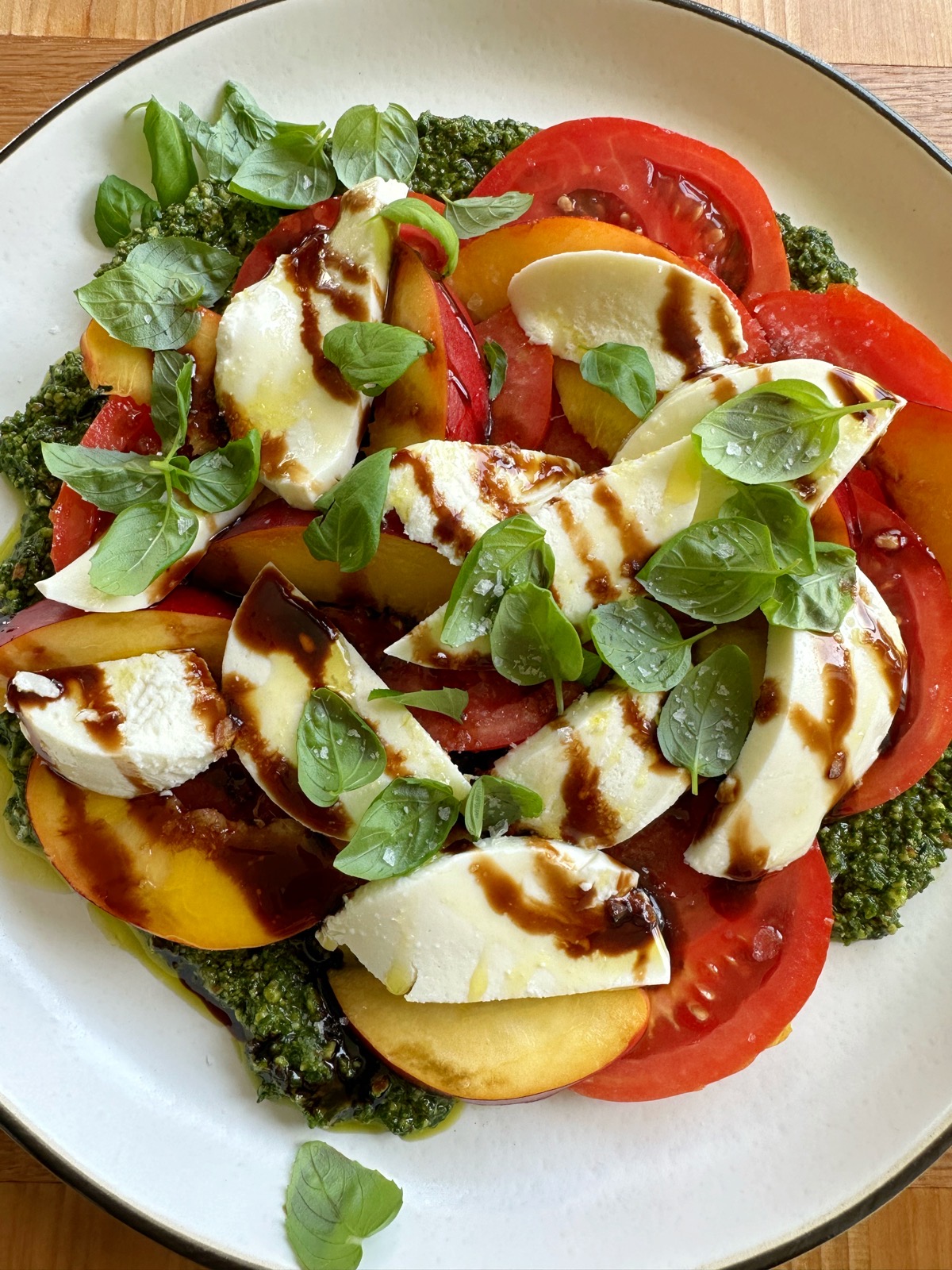 nectarine tomato mozzarella