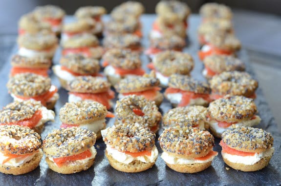 mini bagels cream