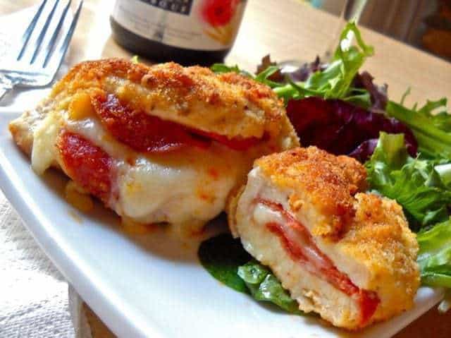 pepperoni stuffed chicken