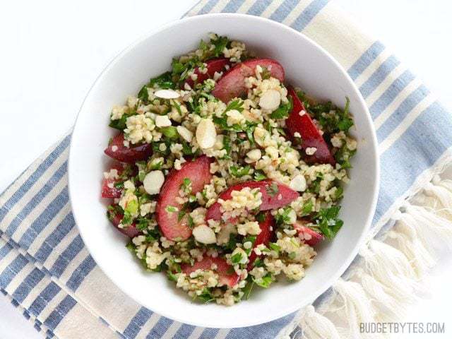 plum salad lemon