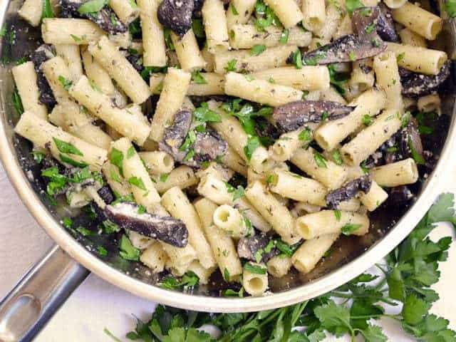 simple portobella pasta