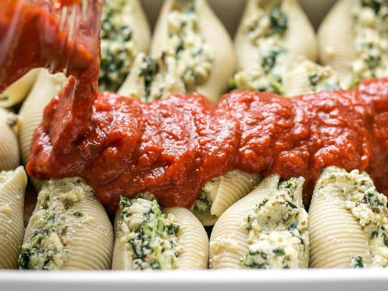 pesto stuffed shells
