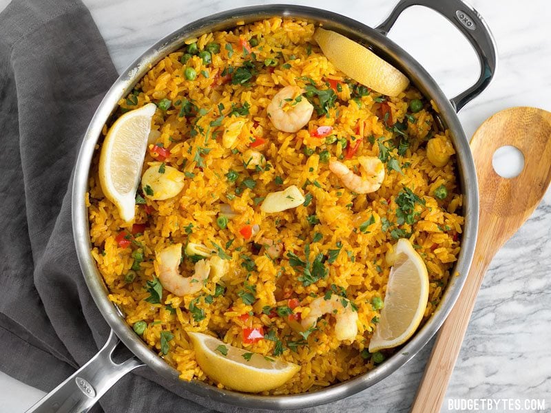 seafood rice skillet