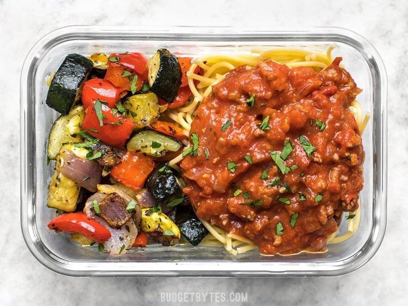 spaghetti roasted vegetable