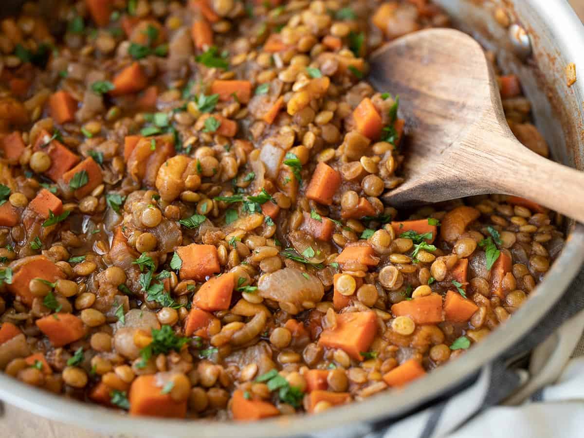 spiced lentils carrots