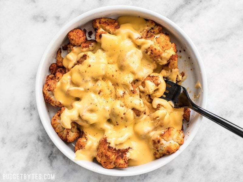 spicy roasted cauliflower