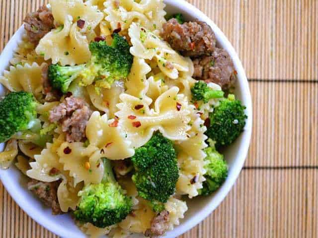 sausage broccoli pasta